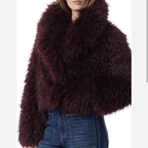 Plush Wine Teddy Jacket